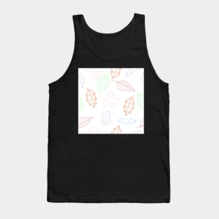 Leaves Pattern - Bold Outlines Tank Top